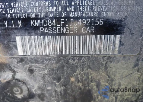 2018 Hyundai Elantra Limited из США, поврежденный, VIN KMHD84LF1JU492156